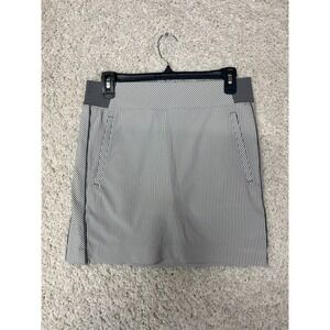 Athleta Brooklyn Skort Womens 4 Stretch Activewear 16" Textured Striped Skirt